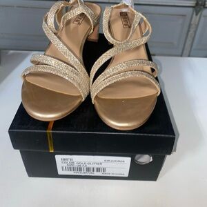 IDIFU Gold Glitter Women's Heels